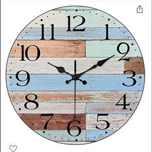 Colorful silent clock. NIB